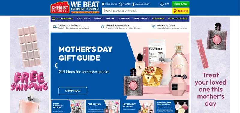 mua hang tren chemist warehouse, dat hang chemist warehouse, order hang chemist warehouse
